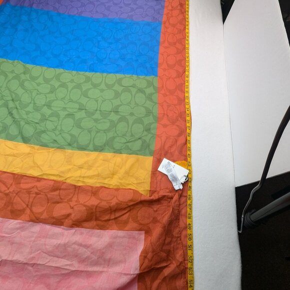 Authentic NWT Color block Signature Sarong Coach Scarf ((RARE)) - Picture 10 of 17
